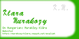 klara murakozy business card