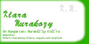 klara murakozy business card